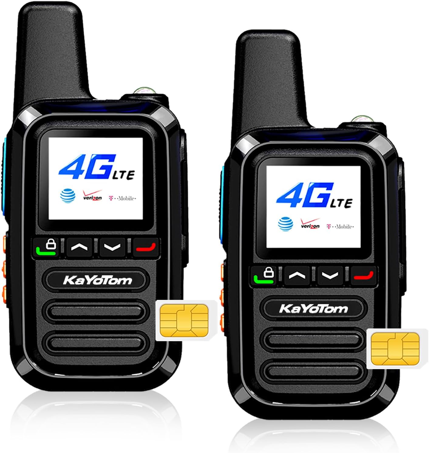 KAYOTOM 2-Pack Global Walkie Talkies with Sim